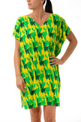 KAFTANO DONNA  VERDE/GIALLO CLEO BRASILE BE BEACH